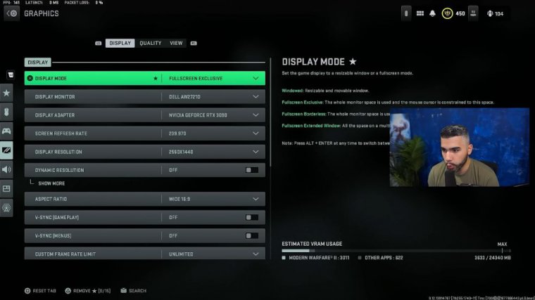 best console settings mw2