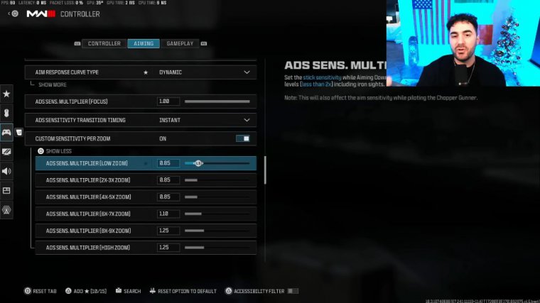 best keyboard and mouse settings mw3