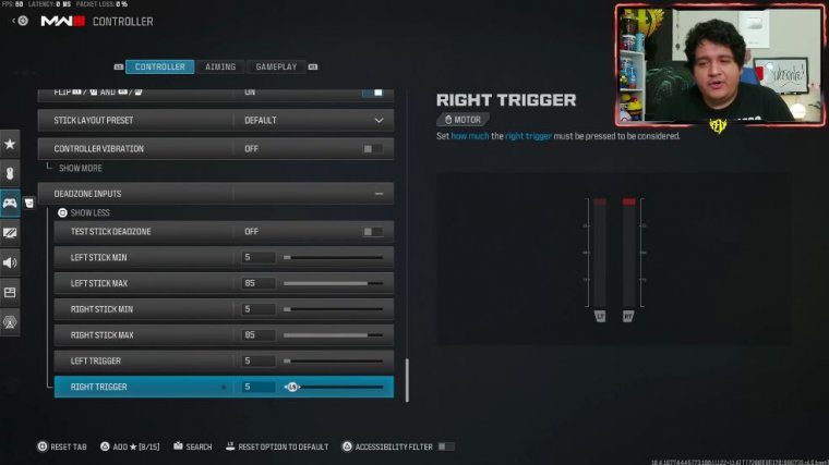 best controller settings mw3