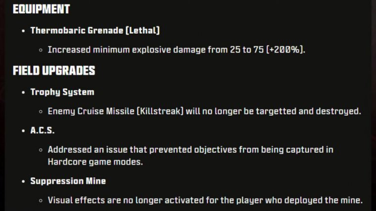 mw3 update 1.37 patch notes