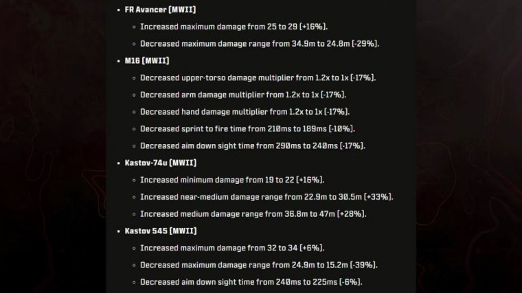 mw3 patch notes