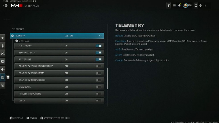 modern warfare 3 settings