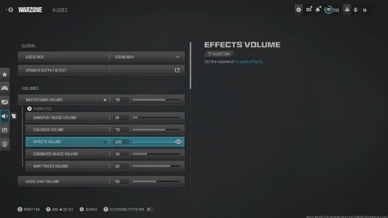 best audio settings modern warfare 3