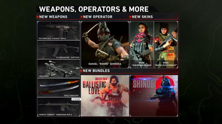 Are there any more weapons coming in season 2 reloaded?
