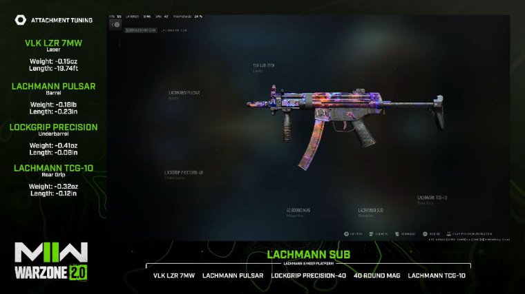 The best lachmann sub loadout for warzone 2.0 season 2 after update