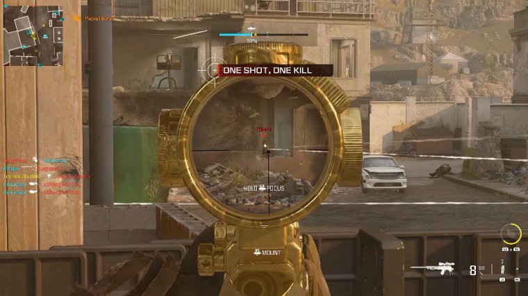 Get 10 kills while focus (gold camo)