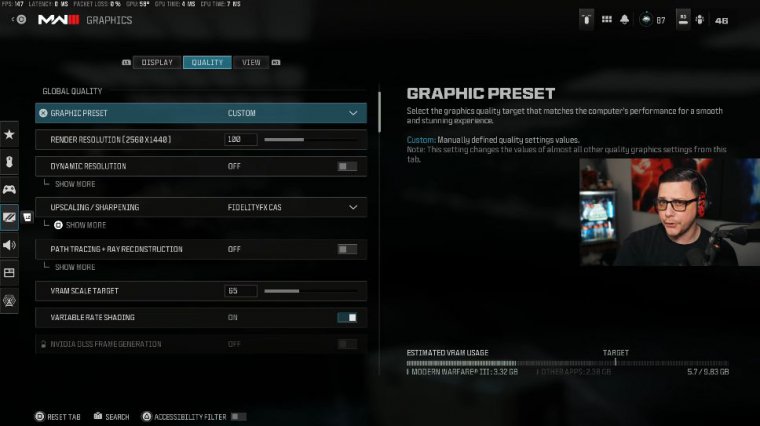 Warzone graphic settings