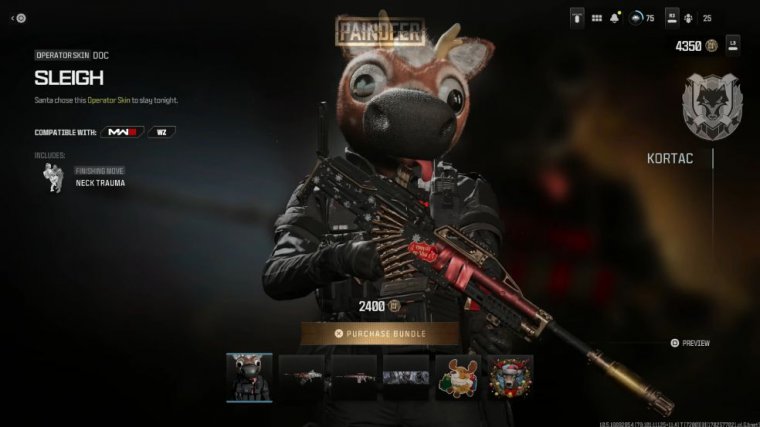 Full early preview of the mw3 santa gnaws operator bundle