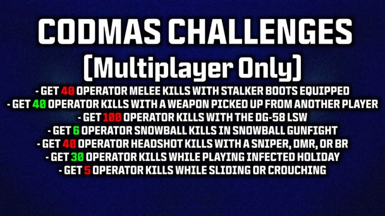 All christmas multiplayer challenges