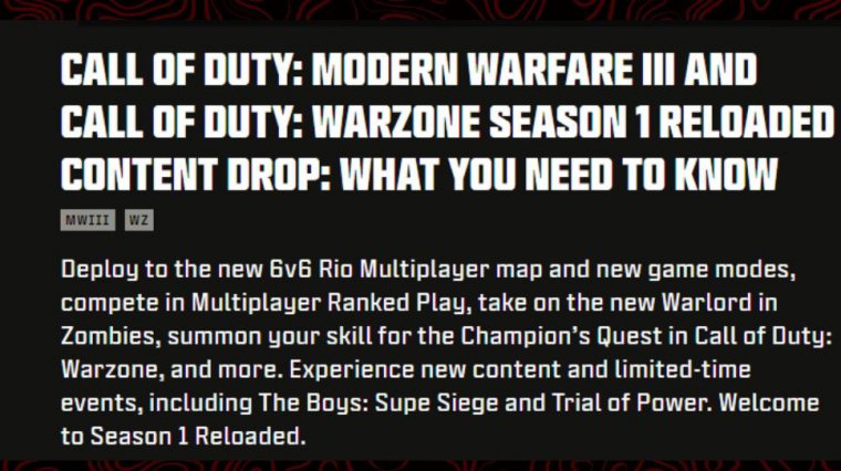 Mw3 multiplayer season 1 reloaded content overview