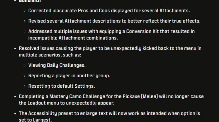 Mw3 multiplayer patch notes