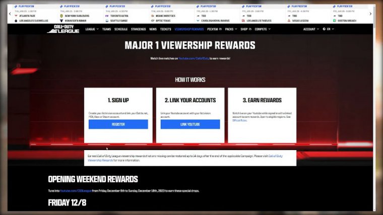 New season 1 reloaded cdl viewership rewards!