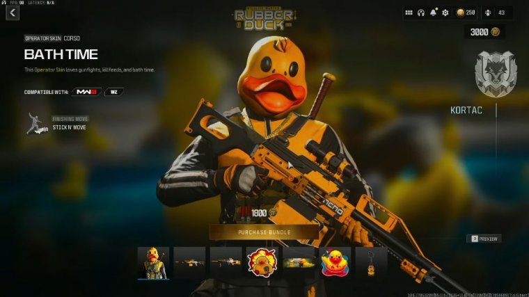 You can play as a duck in mw3!