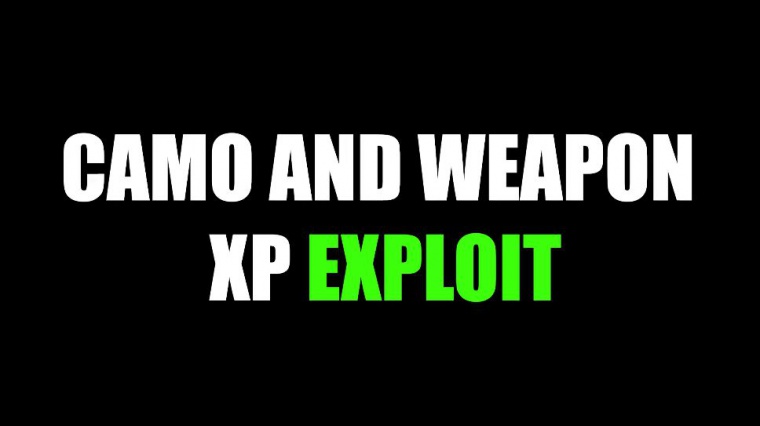 Camo & weapon xp exploit