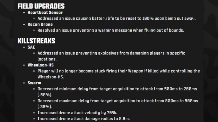 Zombies season 3 patch notes