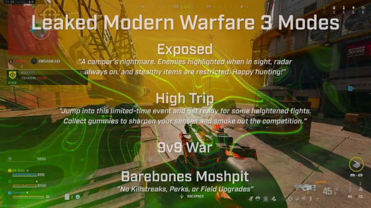 The rest of the year to expect with leaks for modern warfare 3